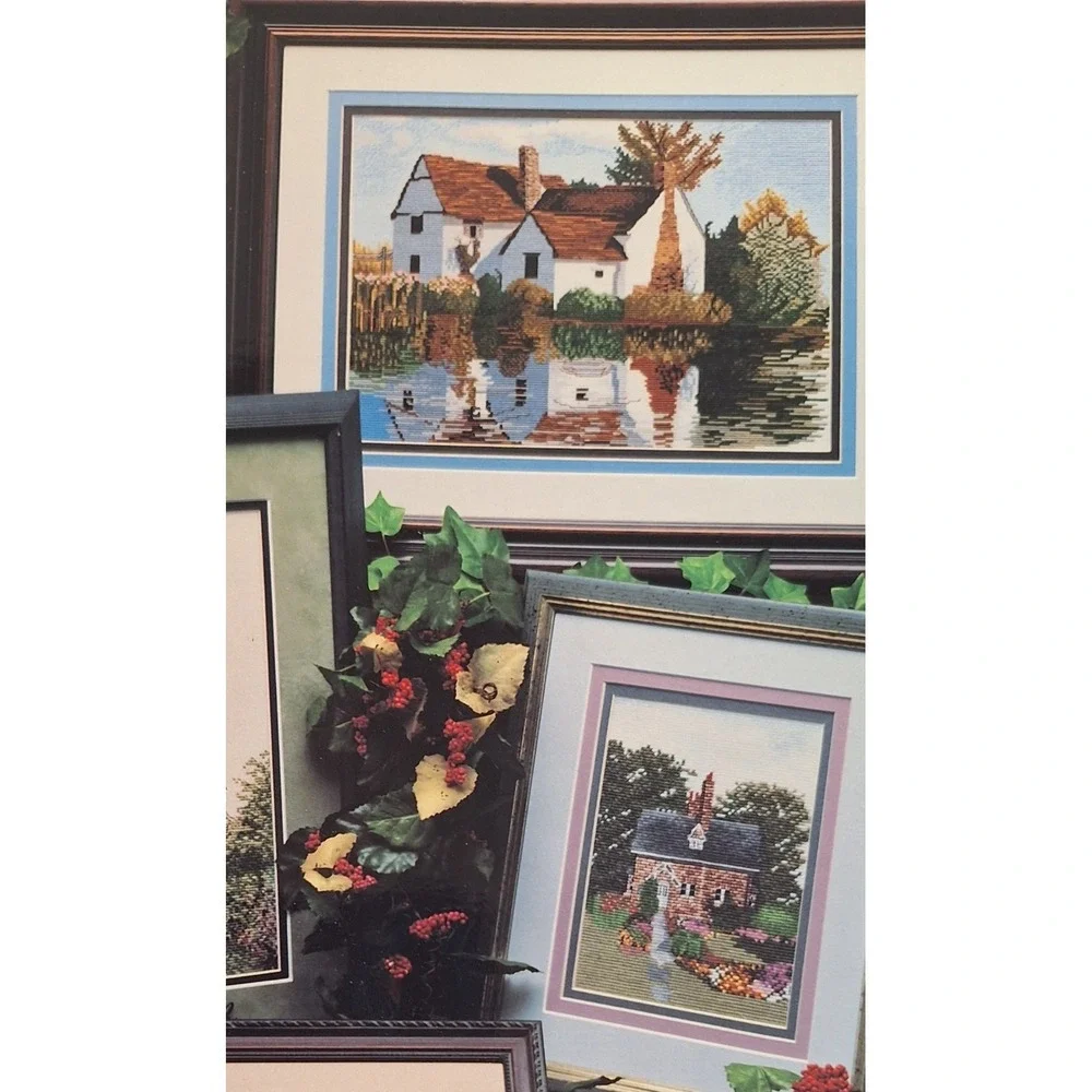 Cross‎ My Heart English Country Cottages Cross Stitch Chart Pattern Vtg 1991